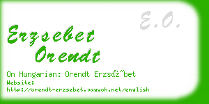 erzsebet orendt business card